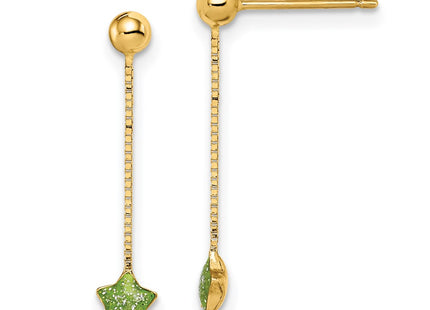 14k Yellow Gold Earrings Style GK1017 - Classique Jewelry Inc.