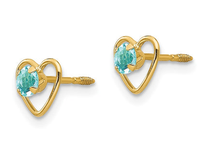 14k Yellow Gold Earrings Style GK102 - Classique Jewelry Inc.