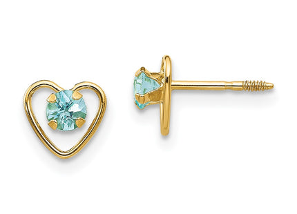 14k Yellow Gold Earrings Style GK102 - Classique Jewelry Inc.