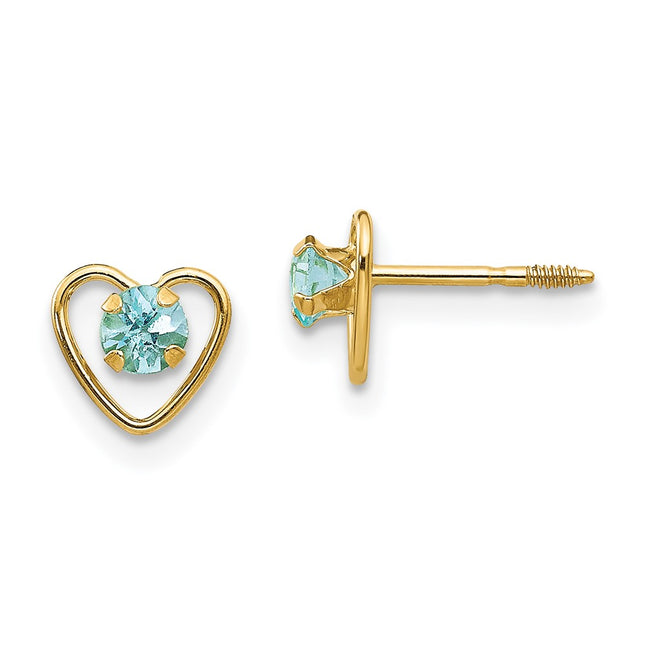14k Yellow Gold Earrings Style GK102 - Classique Jewelry Inc.