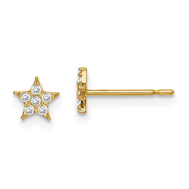 14k Yellow Gold Earrings Style GK1026 - Classique Jewelry Inc.