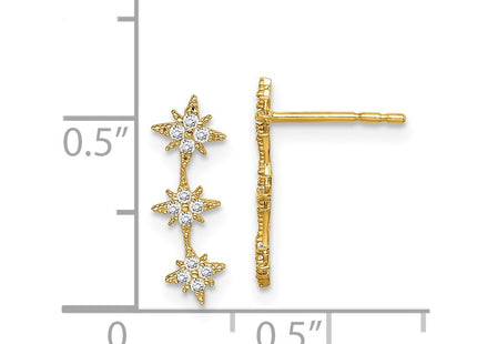 14k Yellow Gold Earrings Style GK1027 - Classique Jewelry Inc.