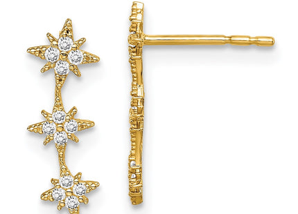 14k Yellow Gold Earrings Style GK1027 - Classique Jewelry Inc.