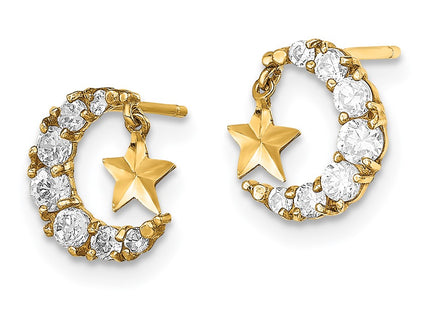 14k Yellow Gold Earrings Style GK1028 - Classique Jewelry Inc.