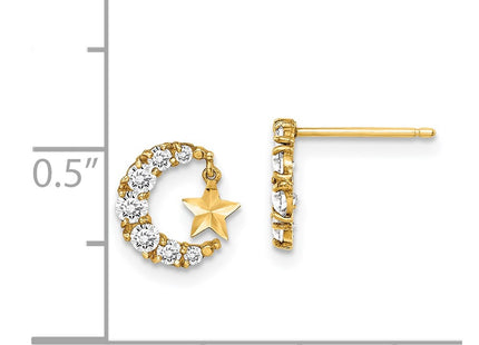 14k Yellow Gold Earrings Style GK1028 - Classique Jewelry Inc.