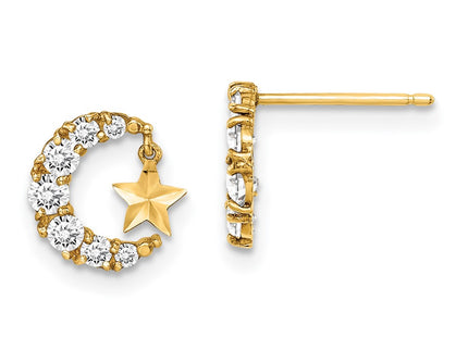 14k Yellow Gold Earrings Style GK1028 - Classique Jewelry Inc.