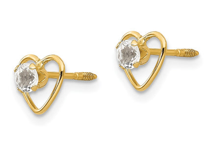 14k Yellow Gold Earrings Style GK103 - Classique Jewelry Inc.