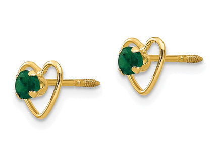 14k Yellow Gold Earrings Style GK104 - Classique Jewelry Inc.