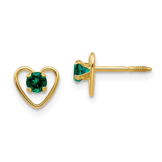 14k Yellow Gold Earrings Style GK104 - Classique Jewelry Inc.