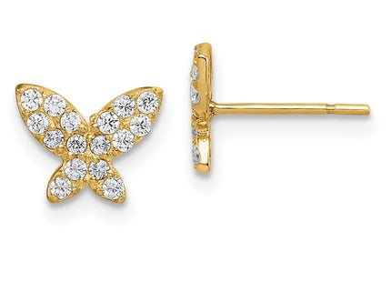 14k Yellow Gold Earrings Style GK1046 - Classique Jewelry Inc.