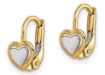 14k Two-tone Earrings Style GK1051 - Classique Jewelry Inc.