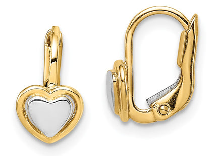 14k Two-tone Earrings Style GK1051 - Classique Jewelry Inc.