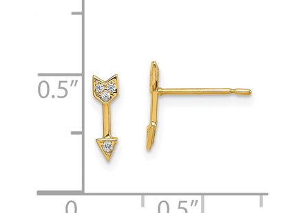 14k Yellow Gold Earrings Style GK1054 - Classique Jewelry Inc.