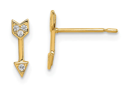 14k Yellow Gold Earrings Style GK1054 - Classique Jewelry Inc.