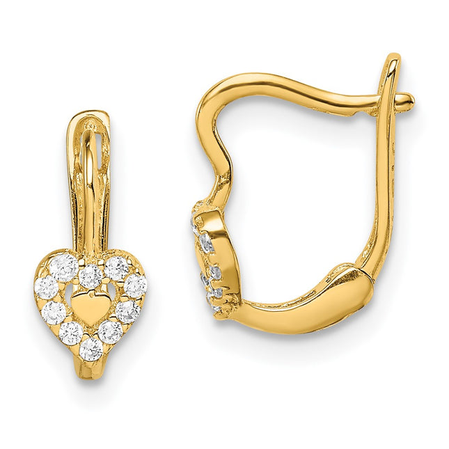 14k Yellow Gold Earrings Style GK1060 - Classique Jewelry Inc.