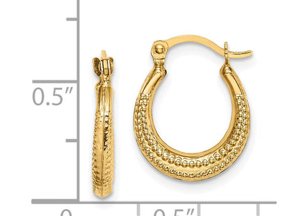 14k Yellow Gold Earrings Style GK1077 - Classique Jewelry Inc.