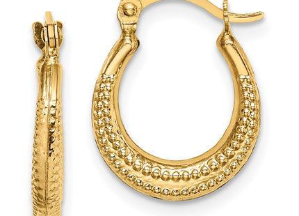 14k Yellow Gold Earrings Style GK1077 - Classique Jewelry Inc.