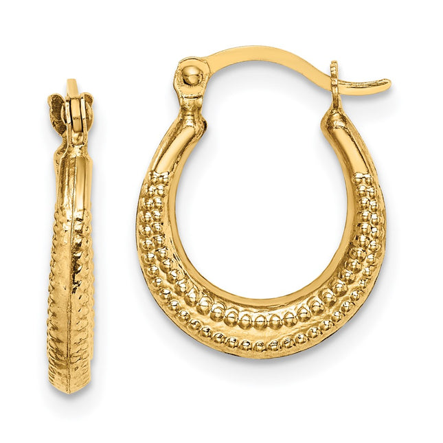 14k Yellow Gold Earrings Style GK1077 - Classique Jewelry Inc.