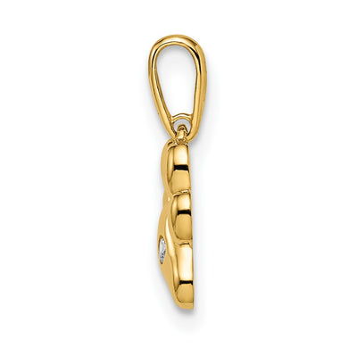 14K Madi K CZ Paw Print Pendant
