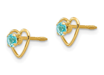 14k Yellow Gold Earrings Style GK111 - Classique Jewelry Inc.