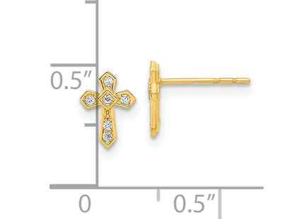 14k Yellow Gold Earrings Style GK1115 - Classique Jewelry Inc.