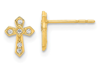 14k Yellow Gold Earrings Style GK1115 - Classique Jewelry Inc.