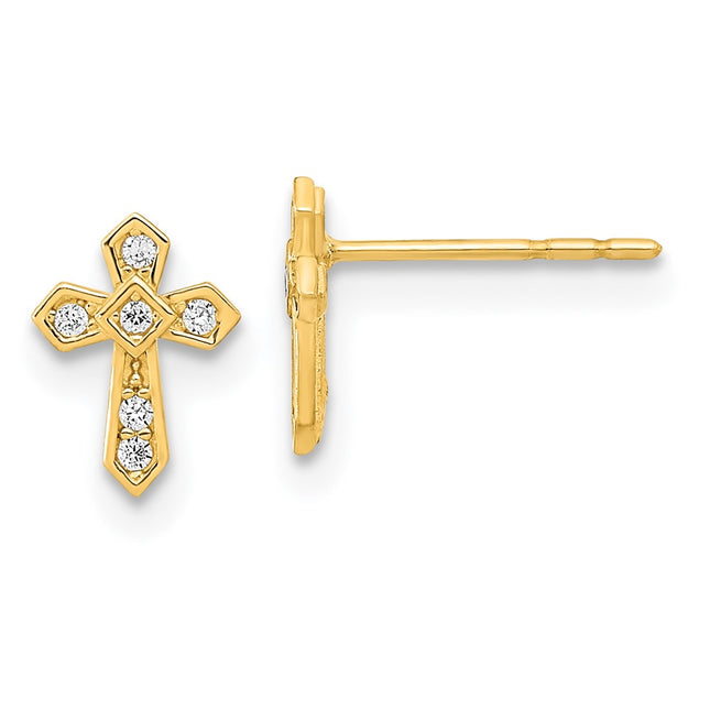 14k Yellow Gold Earrings Style GK1115 - Classique Jewelry Inc.