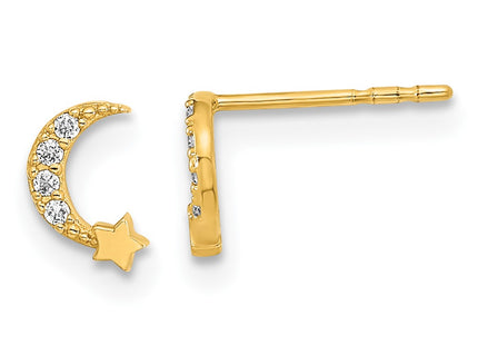 14k Yellow Gold Earrings Style GK1119 - Classique Jewelry Inc.