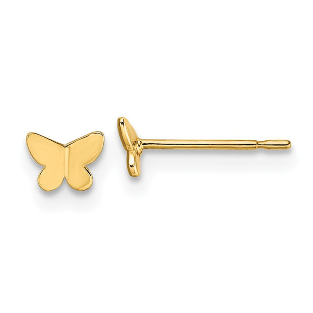 14k Madi K Butterfly Post Earrings, 3.38 x 4.9mm