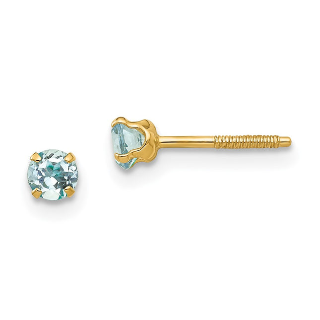 14k Yellow Gold Earrings Style GK114 - Classique Jewelry Inc.