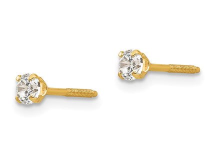 14k Yellow Gold Earrings Style GK115 - Classique Jewelry Inc.