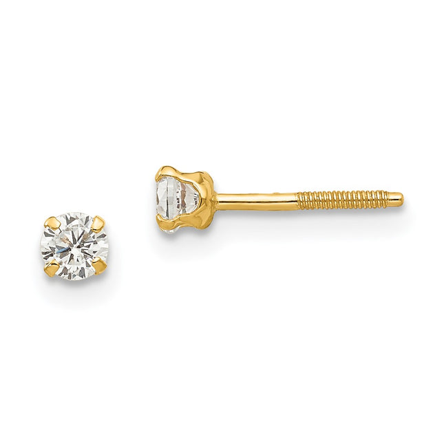 14k Yellow Gold Earrings Style GK115 - Classique Jewelry Inc.