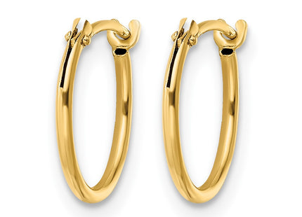 14K gold hoop earrings, alternate view