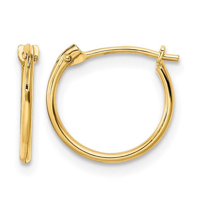 14k Madi K Polished Hinged Hoop Earrings, 11.28 x 12.97mm