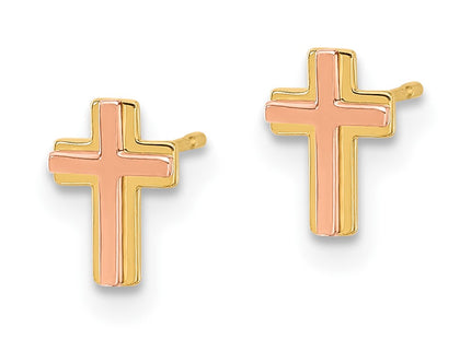 14k Two-tone Earrings Style GK1171 - Classique Jewelry Inc.