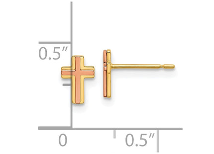 14k Two-tone Earrings Style GK1171 - Classique Jewelry Inc.