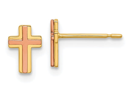14k Two-tone Earrings Style GK1171 - Classique Jewelry Inc.