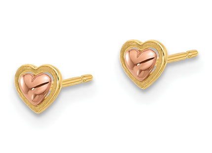 14k Two-tone Earrings Style GK1177 - Classique Jewelry Inc.