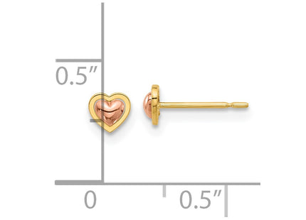 14k Two-tone Earrings Style GK1177 - Classique Jewelry Inc.