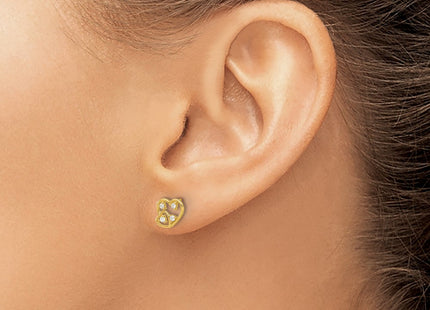 14k Yellow Gold Earrings Style GK1179 - Classique Jewelry Inc.