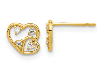 14k Yellow Gold Earrings Style GK1179 - Classique Jewelry Inc.