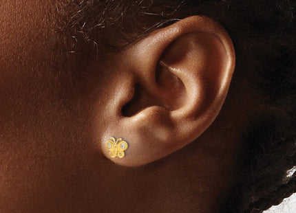 14k Madi K Polished CZ Butterfly Post Earrings (Style GK1183)