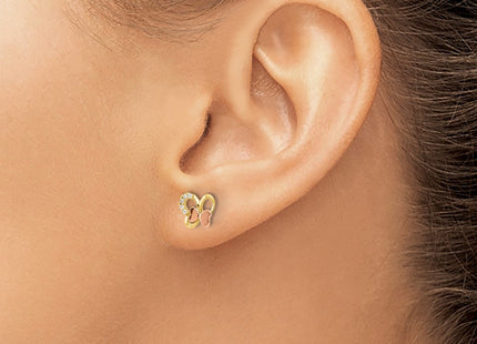 14k Two-tone Earrings Style GK1184 - Classique Jewelry Inc.