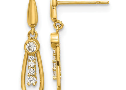 14k Yellow Gold Earrings Style GK1190 - Classique Jewelry Inc.