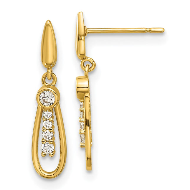 14k Yellow Gold Earrings Style GK1190 - Classique Jewelry Inc.