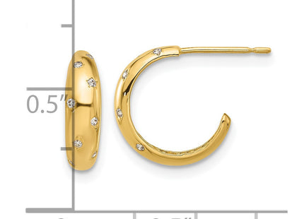 14k Yellow Gold Earrings Style GK1192 - Classique Jewelry Inc.