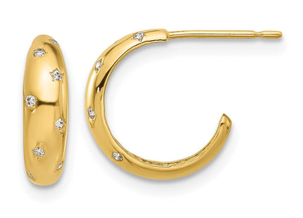 14k Yellow Gold Earrings Style GK1192 - Classique Jewelry Inc.