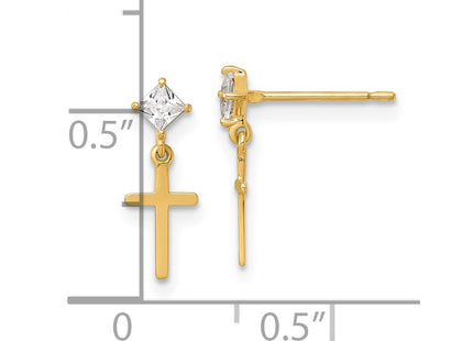 14k Yellow Gold Earrings Style GK1207 - Classique Jewelry Inc.