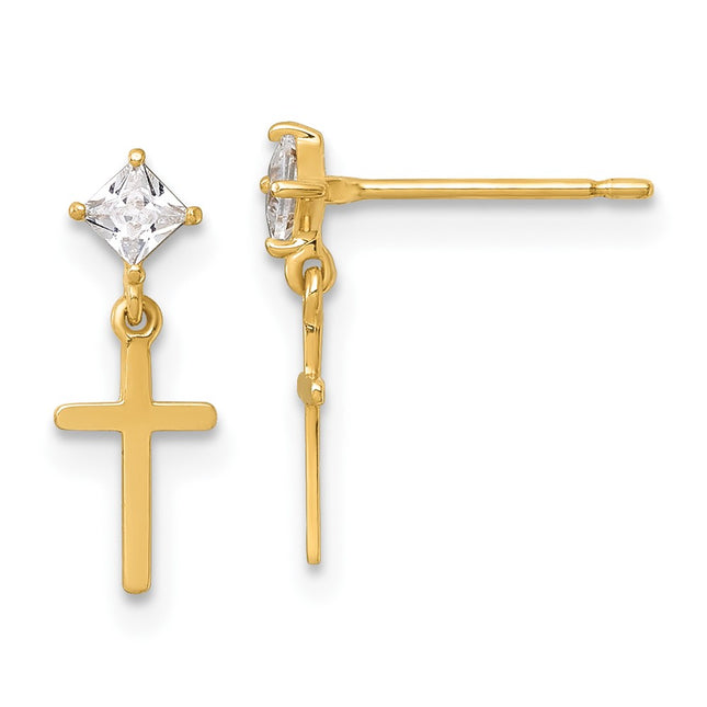 14k Yellow Gold Earrings Style GK1207 - Classique Jewelry Inc.