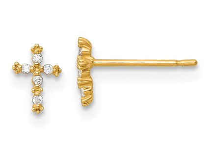 14k Yellow Gold Earrings Style GK1208 - Classique Jewelry Inc.